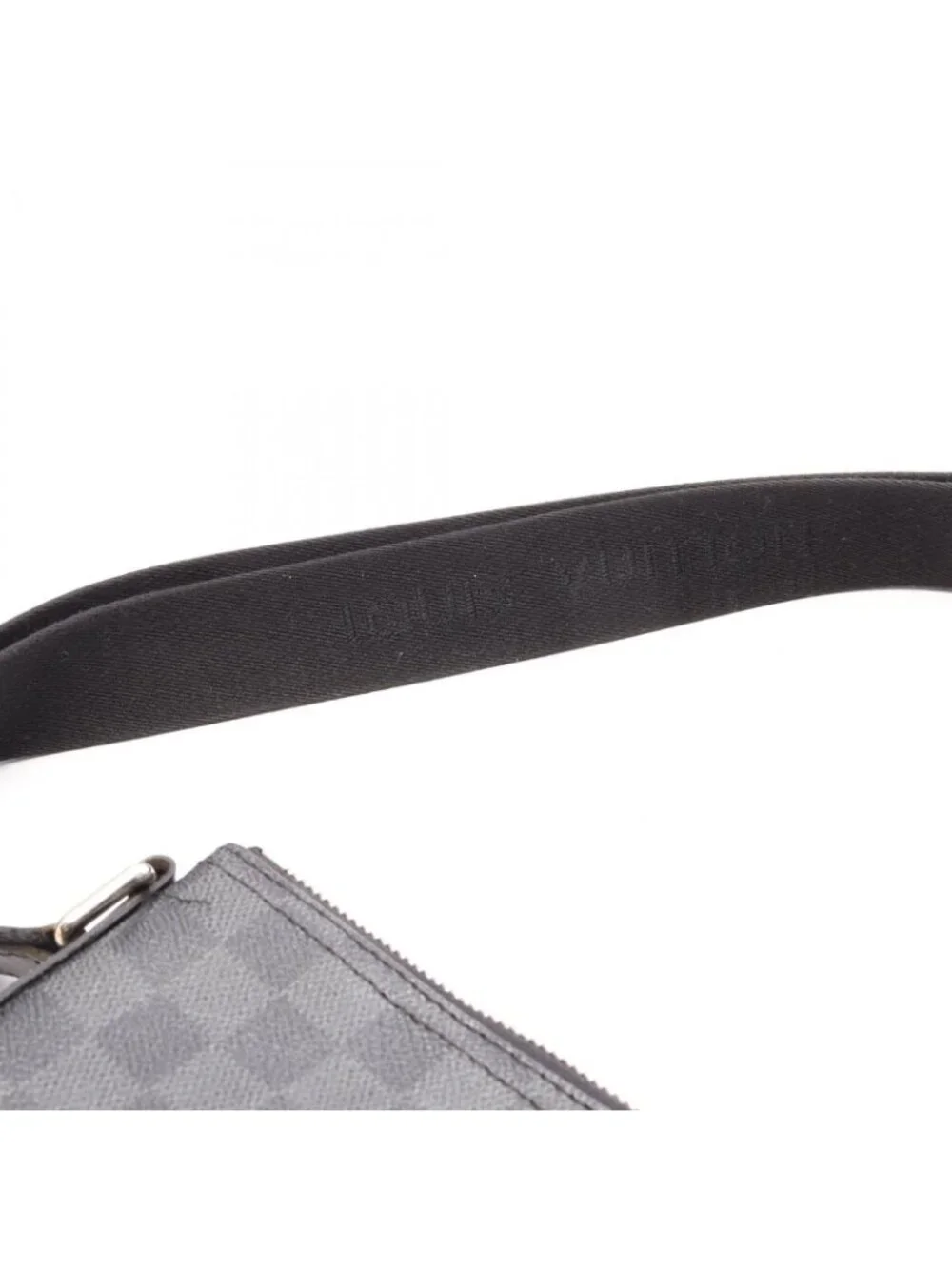 Louis Vuitton Shoulder Bag Mick PM Damier Graphite Canvas Leather